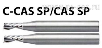 Концевые твердосплавные фрезы по алюминию и пластику однозубые, серия C-CAS SP/CAS-SP