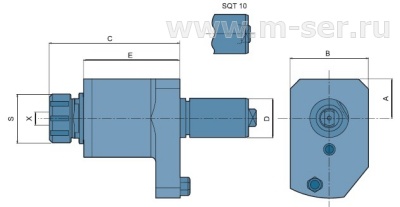 Головки осевые сверлильно-фрезерные, тип VMDL длинные (Mazak SQT)
