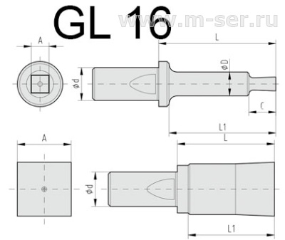 Прошивки квадратные, серия GL16