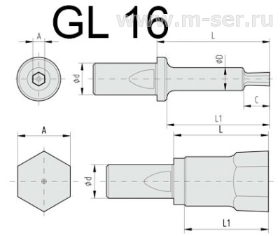 Прошивки шестигранные, серия GL16